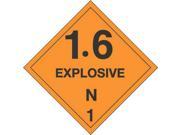 4 x 4 1.6 Explosive N D.O.T. Class 1 Hazard Labels 500 per Roll