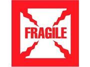 6 x 6 Fragile Labels 500 per Roll
