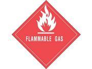 4 x 4 Flammable Gas D.O.T. Subsidiary Risk Labels 500 per Roll