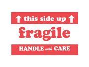 2 x 3 Fragile This Side Up Handle With Care Labels 500 per Roll