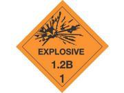 4 x 4 Explosive 1.2B D.O.T. Class 1 Hazard Labels 500 per Roll