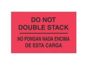 3 x 5 Do Not Double Stack Bilingual Labels 500 per Roll