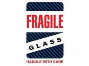 6 x 4 Fragile Glass Handle With Care Labels 500 per Roll