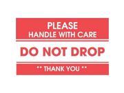 3 x 5 Please Handle with Care Do Not Drop Labels 500 per Roll