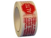 2 x 1000 Yd 1.9 mil Polyprop. Hot Melt STOP If Seal Is... Bilingual Printed Tape Case of 6 Rolls