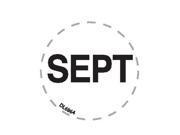 1 Diameter Sept Months of the year labels 500 per Roll