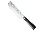 hecef 7Inch Nakiri Knife 5MoV15 Stainless Steel Forged Steel Closer Hardness To Damascus Knife With HRC 58 62