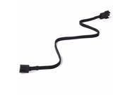 Black Net Jacket Sleeved 12 inch 4pin TX4 PWM Fan Power Extension Cable Compatible with 4Pin and 3pin Fan