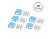 10pcs lot Aluminum Heatsink11x11x5mm with 3M 8810 Thermally Conductive Adhesive Tapes Electronic Chip Cooling Radiator Cooler