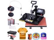 12x15 5in1 Heat Press Transfer Machine Digital Sublimation T Shirt Mug Hat Plate Cap