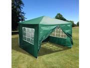 10x10 Outdoor Wedding Party Tent Heavy Duty Gazebo Sun Shelter w 4 Removable Side Walls Green