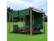 2 Pcs 15.5x4 Ft Canopy Cover Replacement with Valance for Pergola Structure Green 2 Pcs 15.5x4 Ft Canopy Cover Replacement with Valance for Pergola Structure Green
