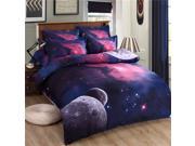 2pc Duvet Cover Set 3D Galaxy Sky Cosmos Print Bedding Set Pillow Case Twin Size S2