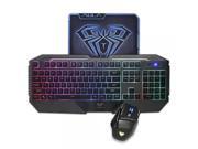 UPC 756040793470 product image for AULA Rainbow LED Backlit Gaming Keyboard & Mouse Combo with Pro-Gaming Mousepad  | upcitemdb.com