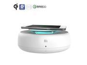 2in1 qi fast wireless charger, bluetooth stereo speakers, qc2.0 usb charging port audio docking station pad for iphone 8/8 plus/x, samsung galaxy s8 s7 s6, note