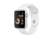 new apple watch series 1 42mm smartwatch silver aluminum case , white sport band