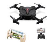 Goolsky FQ17W Mini RC Quadcopter Foldable Drone with WiFi FPV Camera Live Video Altitude Hold&3D Flips&Gravity Sensor Phone Control or Remote Controller