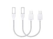 lumsing fitbit flex usb nylon charging cable 8 inch/20cm for fitbit band wireless wristband replacement power cable white