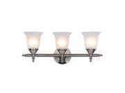 Hampton Bay Bathroom Lighting Traditional 3-Light Brushed Nickel Vanity Light NB39302