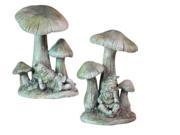 UPC 093422172134 product image for Set of 2 Meadow's Dream Gnomes Lounging Under Mushrooms Garden Statues 11