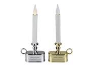 UPC 193228000003 product image for Club Pack of 12 B/O Warm White LED Christmas Candle Lamp with Gold and Silver  | upcitemdb.com