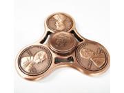 Tri Fidget Finger Spinner Gyro Tool Desk Hand Toy Metal US Six Penny Cent Coin