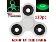 10x Glowing Hand Spinner Tri Fidget metal Ball Desk Focus Toy EDC For Kids/Adult