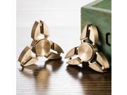 Gold Aluminum Tri Fidget Hand Spinner Triangle Finger Toy EDC Focus ADHD FL USA