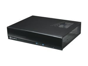 SILVERSTONE Black Aluminum skin reinforced plastic front panel, 0.8mm SECC body MILO Series ML03B Micro ATX Media Center / HTPC Case