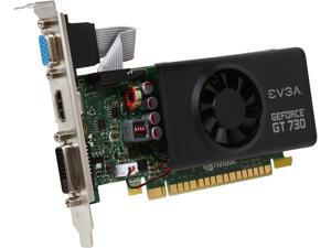 EVGA GeForce GT 730 DirectX 12 (feature level 11_0) 02G-P3-3733-KR 2GB 64-Bit GDDR5 PCI Express 2.0 Low Profile Ready Video Card