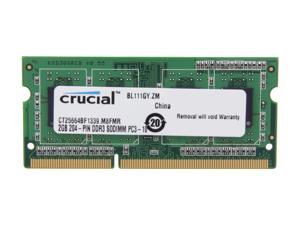 Crucial 2GB 204-Pin DDR3 SO-DIMM DDR3L 1333 (PC3L 10600) Laptop Memory Model CT25664BF1339