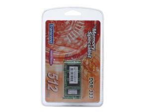 Transcend 512MB 200-Pin DDR SO-DIMM DDR 333 (PC 2700) Laptop Memory Model TS64MSD64V3J
