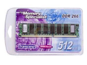Transcend 512MB 184-Pin DDR SDRAM DDR 266 (PC 2100) System Memory Model TS64MLD64V6F5