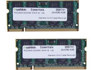 Mushkin Enhanced Essentials 8GB (2 x 4GB) 200-Pin DDR2 SO-DIMM DDR2 800 (PC2 6400) Laptop Memory Model 996741