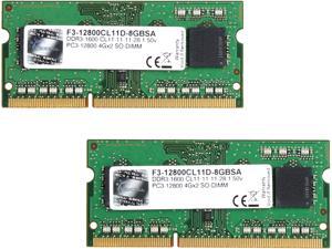 G.SKILL 8GB (2 x 4GB) 204-Pin DDR3 SO-DIMM DDR3 1600 (PC3 12800) Laptop Memory Model F3-12800CL11D-8GBSA