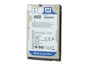 WD Scorpio Blue WD6400BPVT 640GB 5400 RPM 8MB Cache SATA 3.0Gb/s 2.5" Internal Notebook Hard Drive Bare Drive