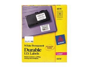 Avery 6570 Permanent ID Labels, Laser/Inkjet, 1-1/4 x 1-3/4, White, 480 ...