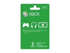 Microsoft Xbox LIVE 3 Month Gold Membership Card