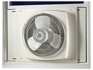 Lasko 2155A 16-inch 3 Speeds Electrically Reversible Window Fan - White 
