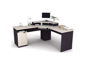 Bestar Office Furniture Newegg Bestar 69430 86 Hampton Corner Workstation In Sand