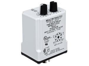 MACROMATIC TR-55122-14 Timer Relay, 15 min., 8 Pin, 10A, DPDT, 120V