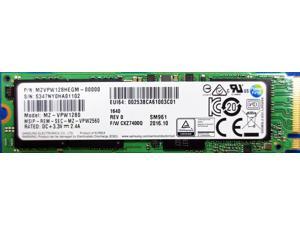 Samsung SM961 128GB (NVMe) MZVPW128HEGM-00000 MZ-VPW1280 Gen3 M.2 80mm PCIe 3.0 x4 128G SSD with free 2.5" SSD cable