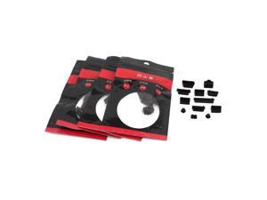 PC Laptop Black Silicon Anti Static Rust Plug Cover Stopper 5 Set 13 in 1