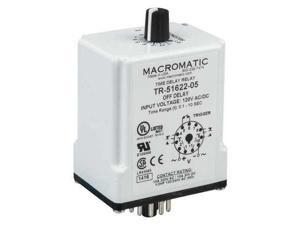 MACROMATIC TR-51628-14 Timer Relay, 15 min., 11 Pin, 10A, DPDT, 24V