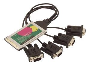 SerialGear Four Port Serial RS-232 PCMCIA Adapter DB-9 Serial