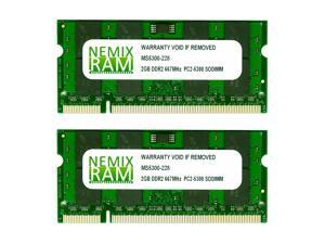 4GB (2X2GB) DDR2 667MHz PC2-5300 200-pin SODIMM Laptop Memory RAM