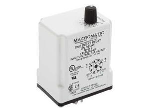 MACROMATIC TR-50228-10 Timer Relay, 180 sec., 8 Pin, 10A, DPDT, 24V