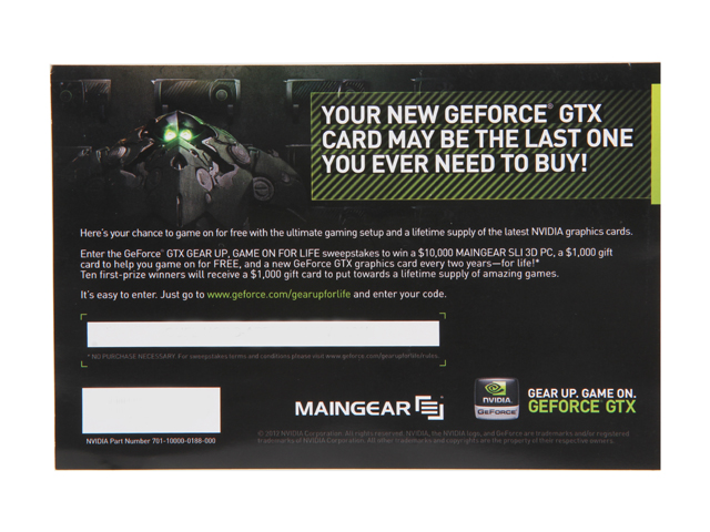    NVIDIA NVIDIA GTX GEAR UP, GAME ON FOR LIFE sweepstakes 