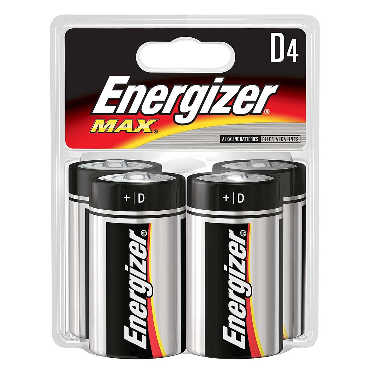 ENERGIZER                                4 Pack D Energizer® Max® Alkaline Batteries