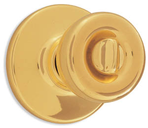 Kwikset 93001 504 Polished Brass Tylo Privacy Knob Set